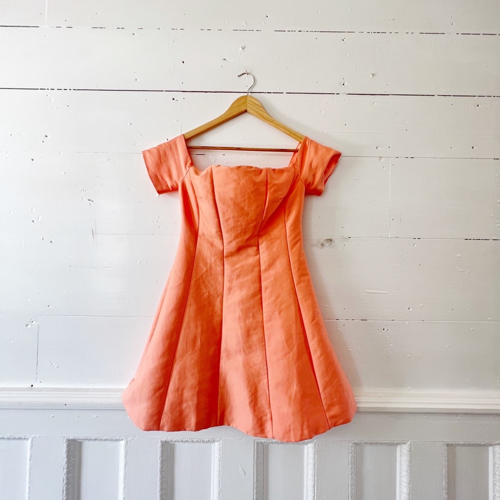 DO + BE orange cap sleeve mini dress size small